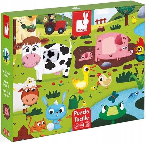 

Puzzle Sensoryczne 20 Elementów Farma Janod 3+ L