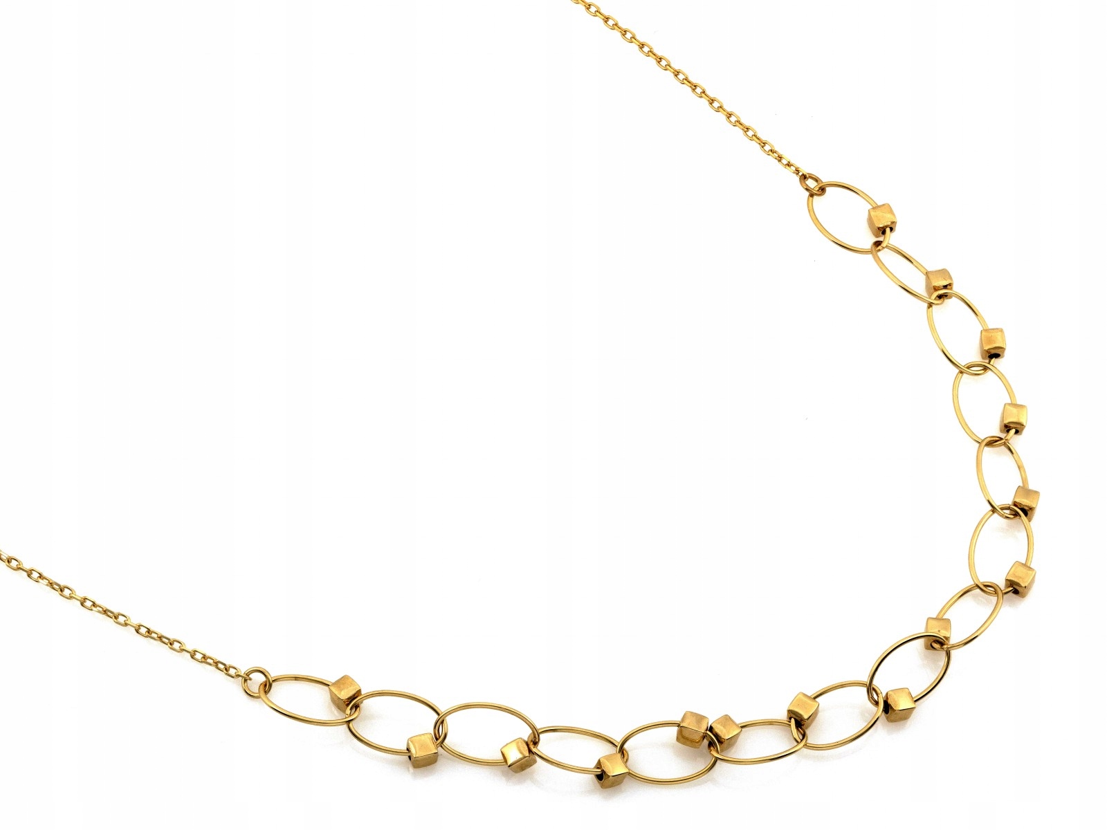 Náhrdelník z velkých článků 585 14k 5.52g Velikost 44 jako dárek, elegantní vzor