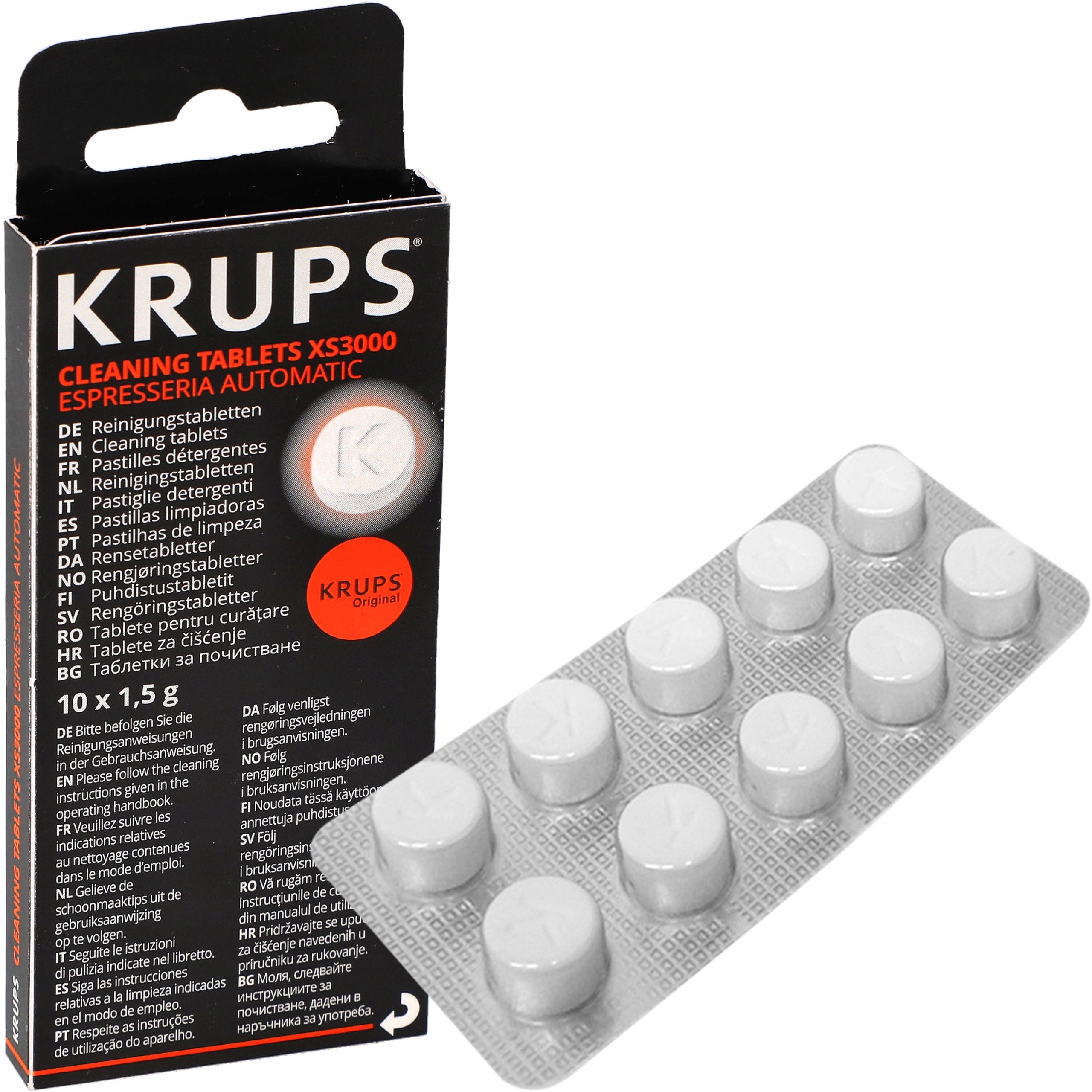 Tabletki Krups do czyszczenia ekspresu do kawy Krups XS3000 10 sztuk