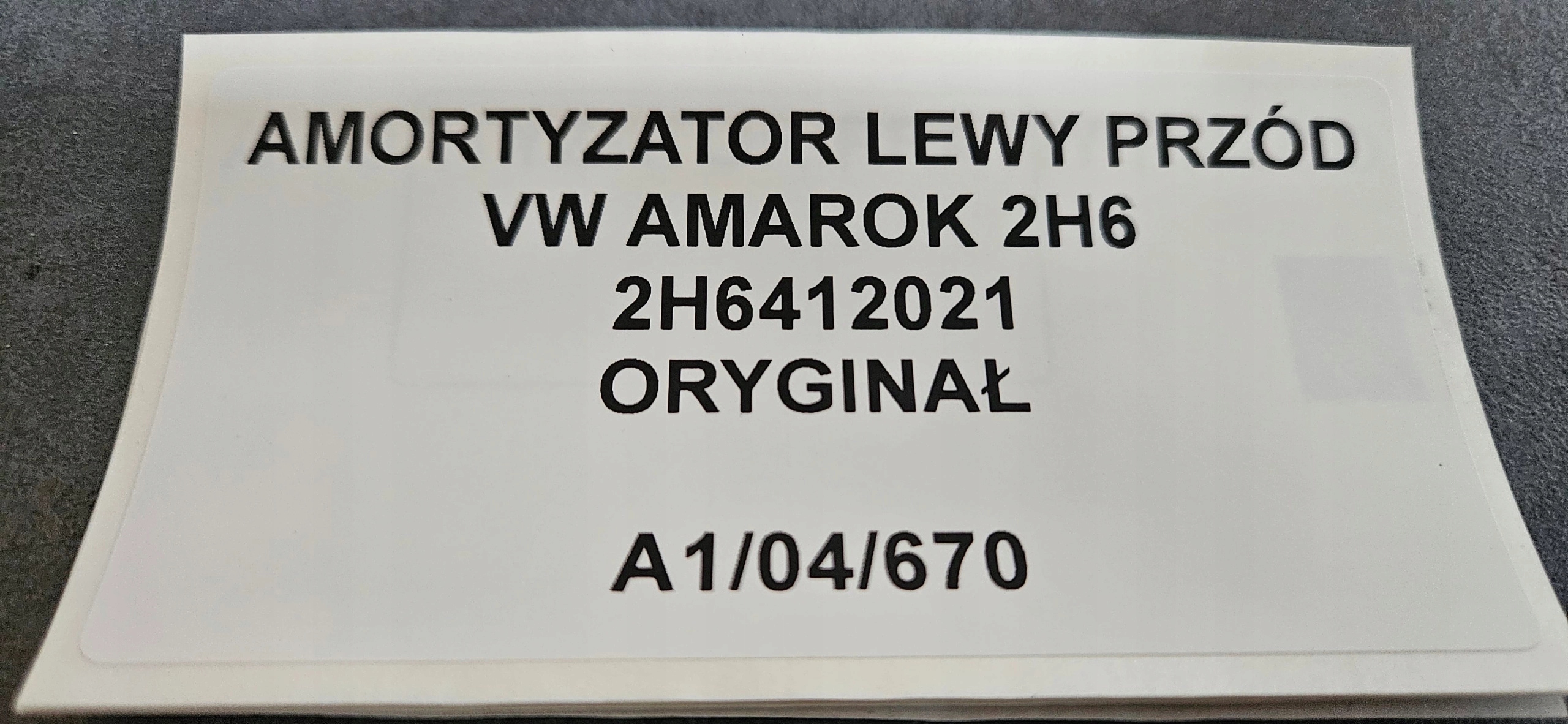 shock absorber left front VW AMOROK 2H6412021