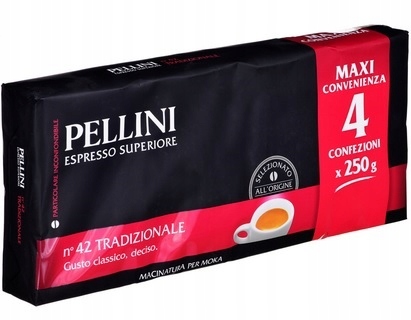 Mletá káva Pellini 42 Tradizionale 4x250 g Přímo z Itálie do 04.2027