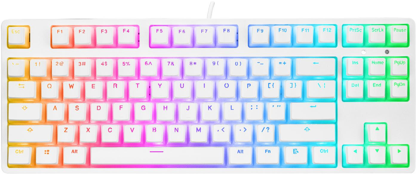 Drátová klávesnice Rampage Tkl Ghost bílá