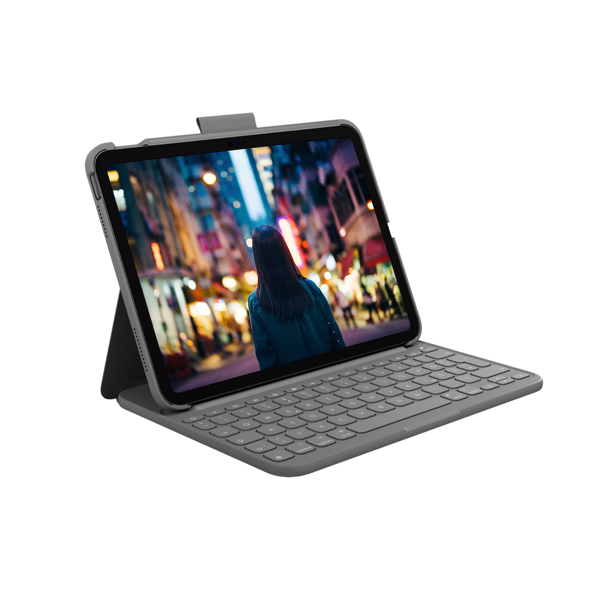 Logitech Slim Folio pouzdro s klávesnicí pro iPad, grafitová