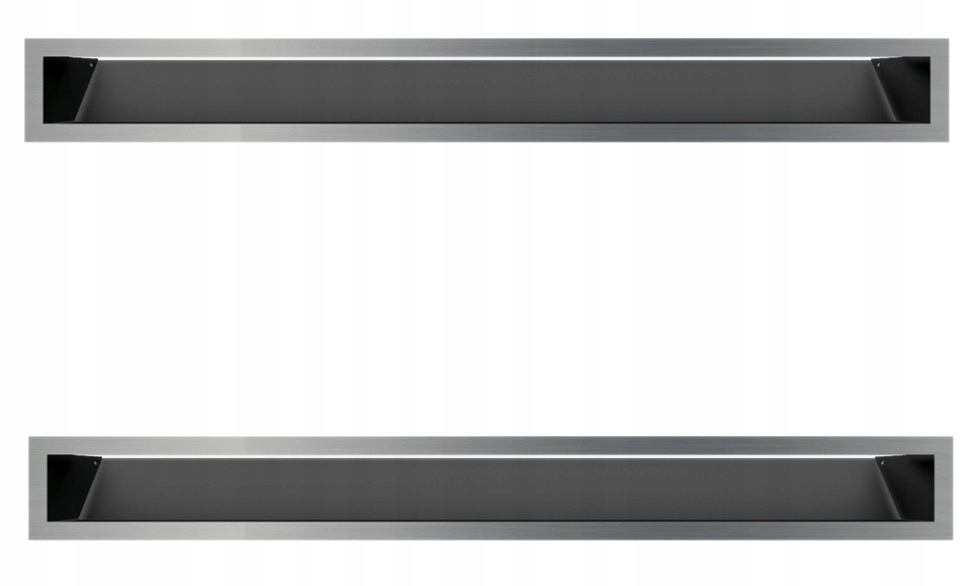 Krbová mřížka Luft jednoduchá broušená 2ks 9x80 komplet do krbu 90x800