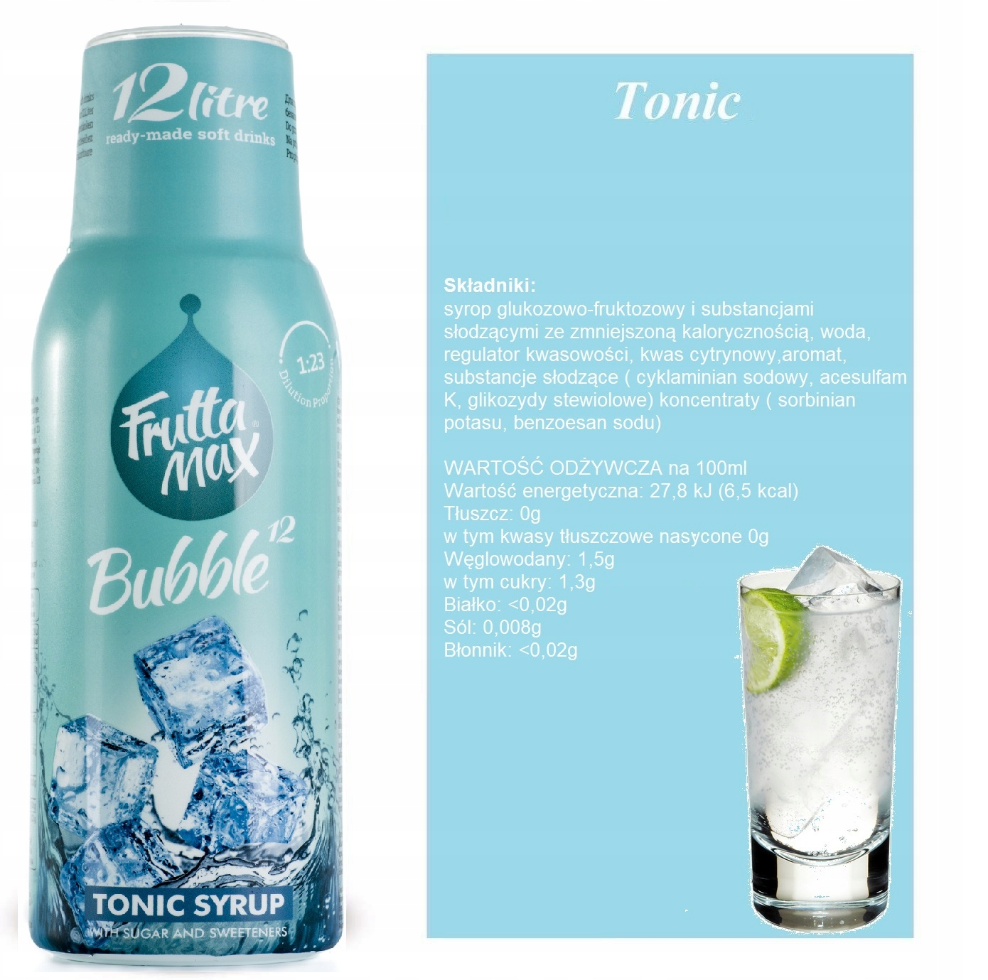 FruttaMax Zestaw 6x koncentratów do wody, 500 ml Marka Fruttamax