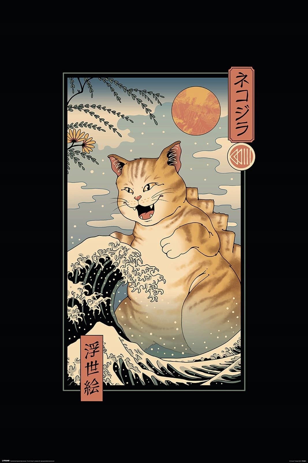 

Catzilla Ukiyoe Vincent Trinida plakat 61x91,5 cm