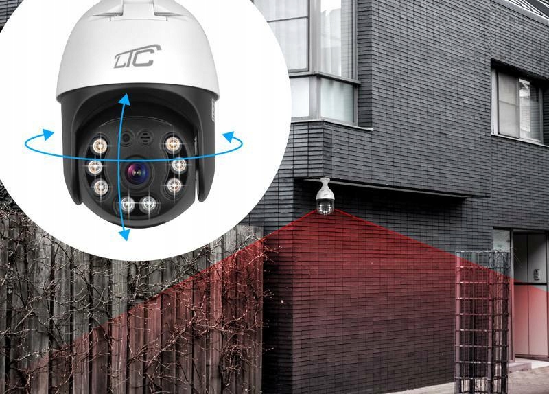 Kamera obrotowa żar.gn.E27 IP65 PTZ WiFi IP 5Mpix 230V (SMART) LTC VISION Model LXKAM35