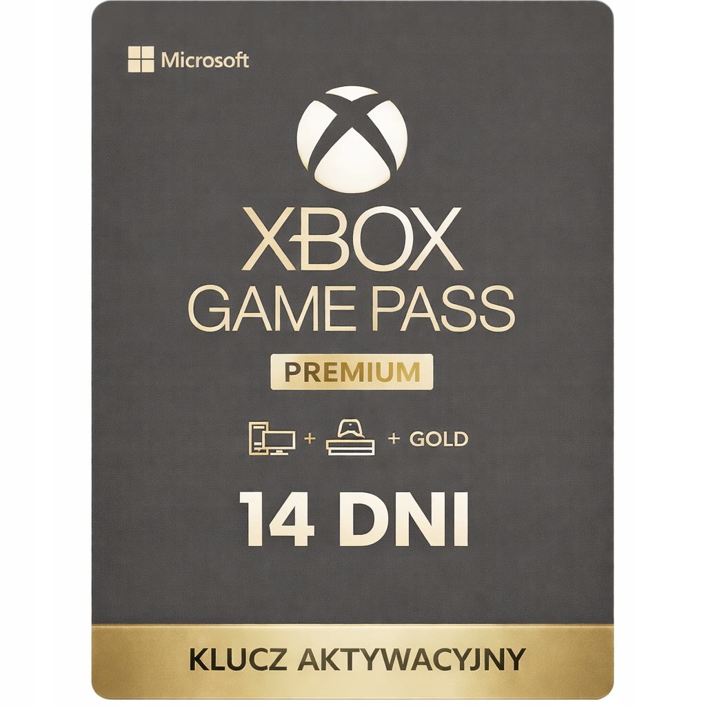 XBOX GAME PASS PREMIUM - KONSOLA XBOX + PC - 14 DNI - KOD BEZ VPN