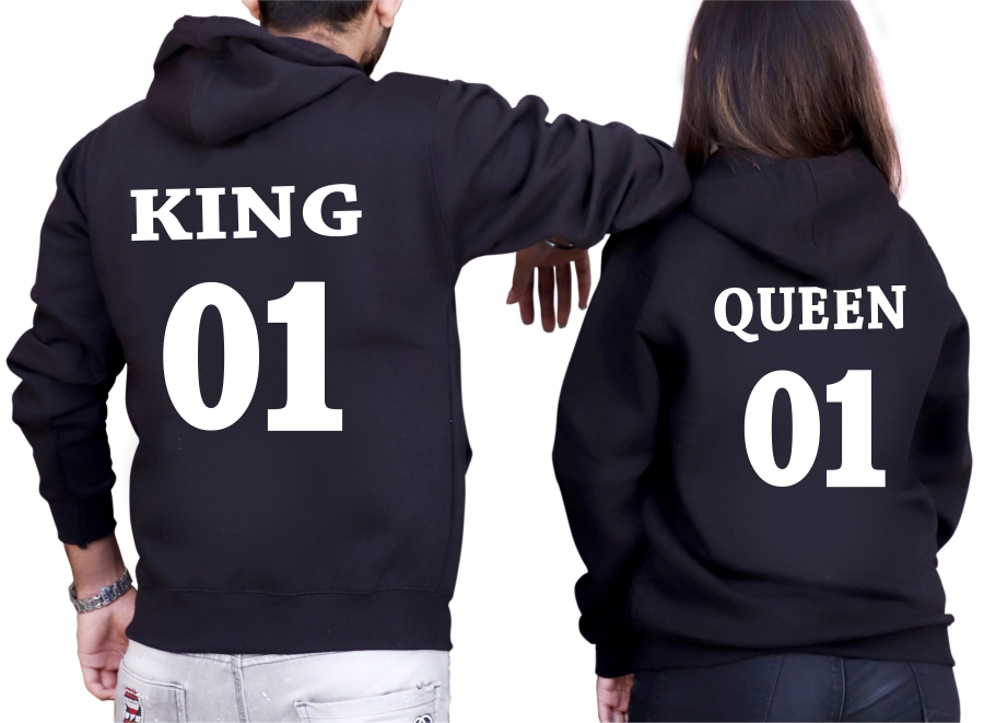 

Bluzy Z Kapturem Dla Par Zestaw King Queen 818 819