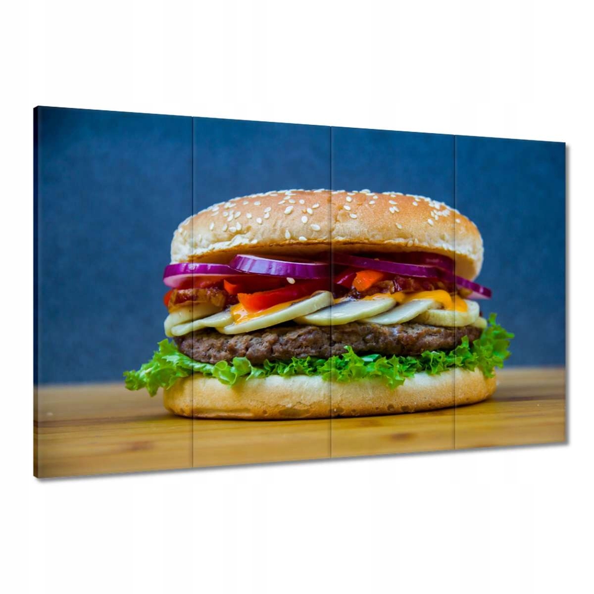 Obrazy 120x80 Hamburger se zeleninou