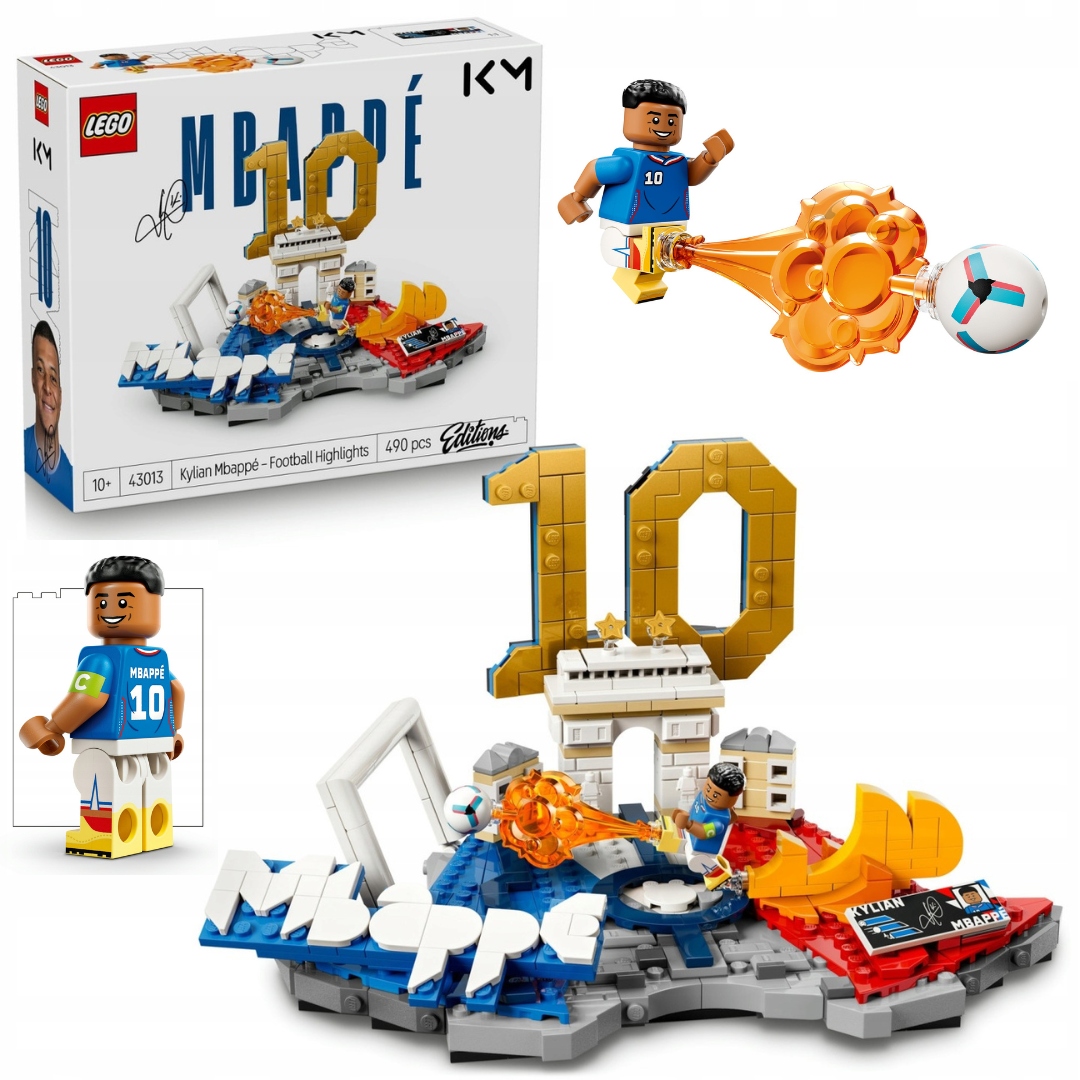 Lego Editions 43013 Kylian Mbappé Fotbalové momenty 10+ Minifigurka