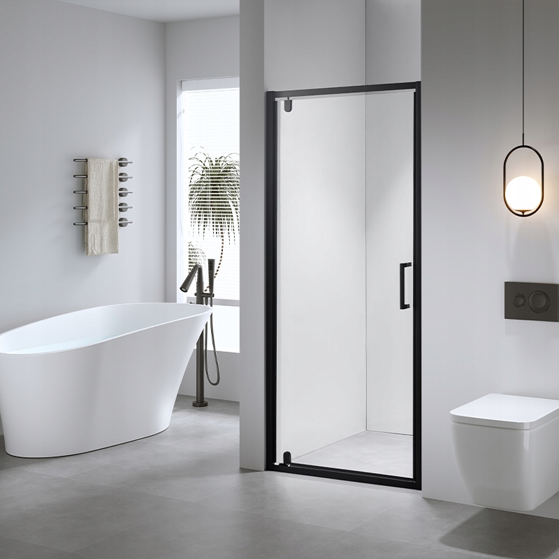 DRZWI PRYSZNICOWE ZOE CZARNE 80 CM 6 MM Stan opakowania oryginalne