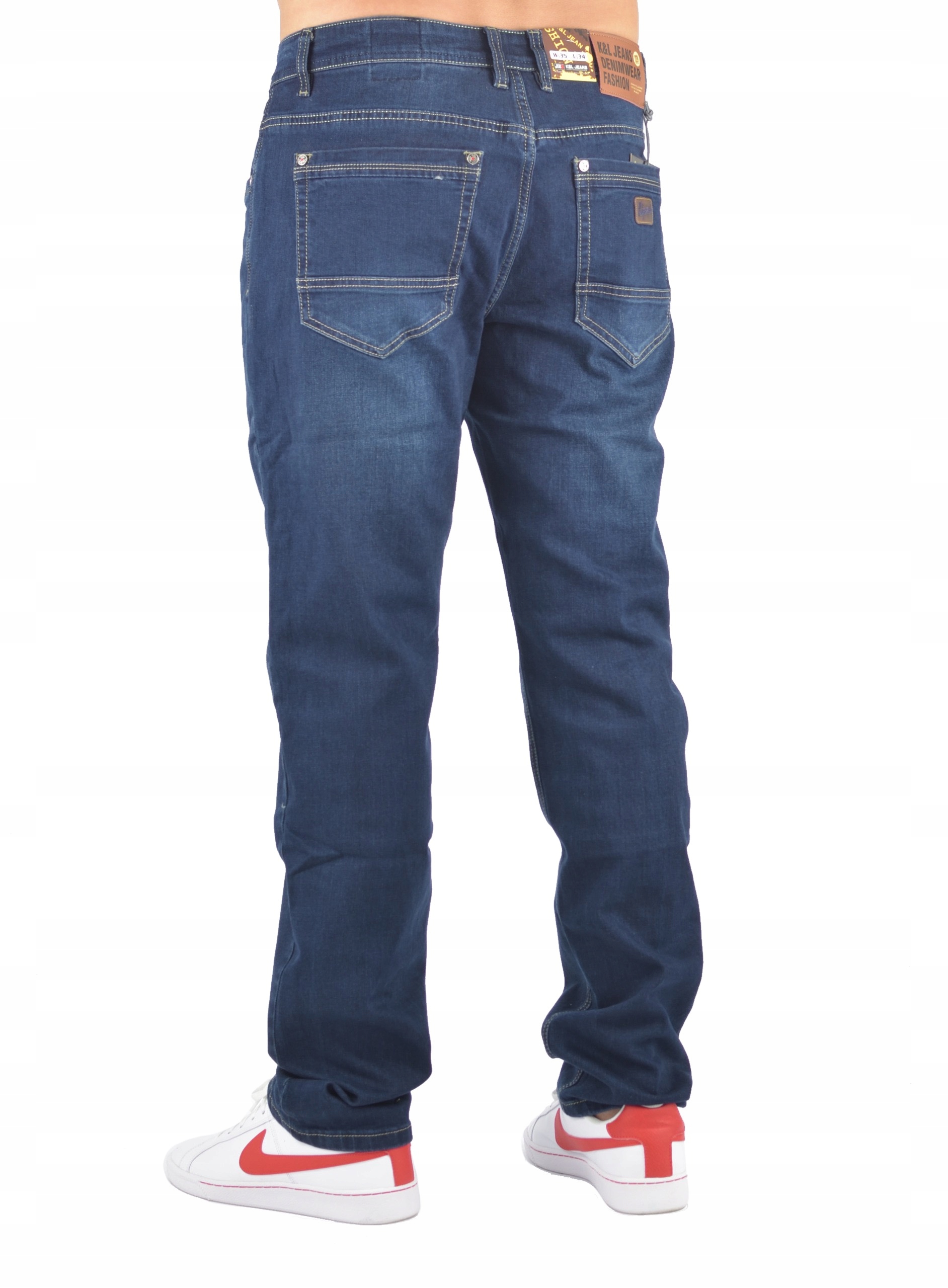 JEANS K&L SPODNIE MESKIE GRANATOWE W34 / L36