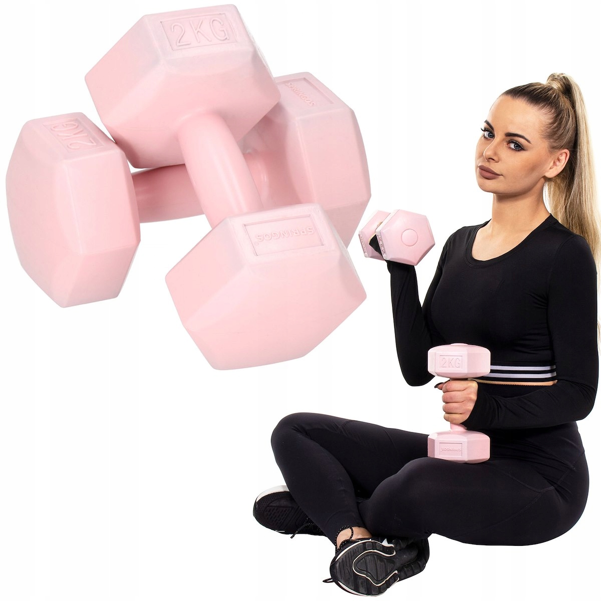 

Hantle 4KG 2X2KG 2 X Hantla Zestaw Hantli Różowe