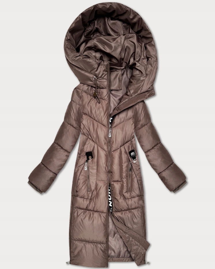 Zimní Bunda Kapuce B/R8535 Hnědá L (40)