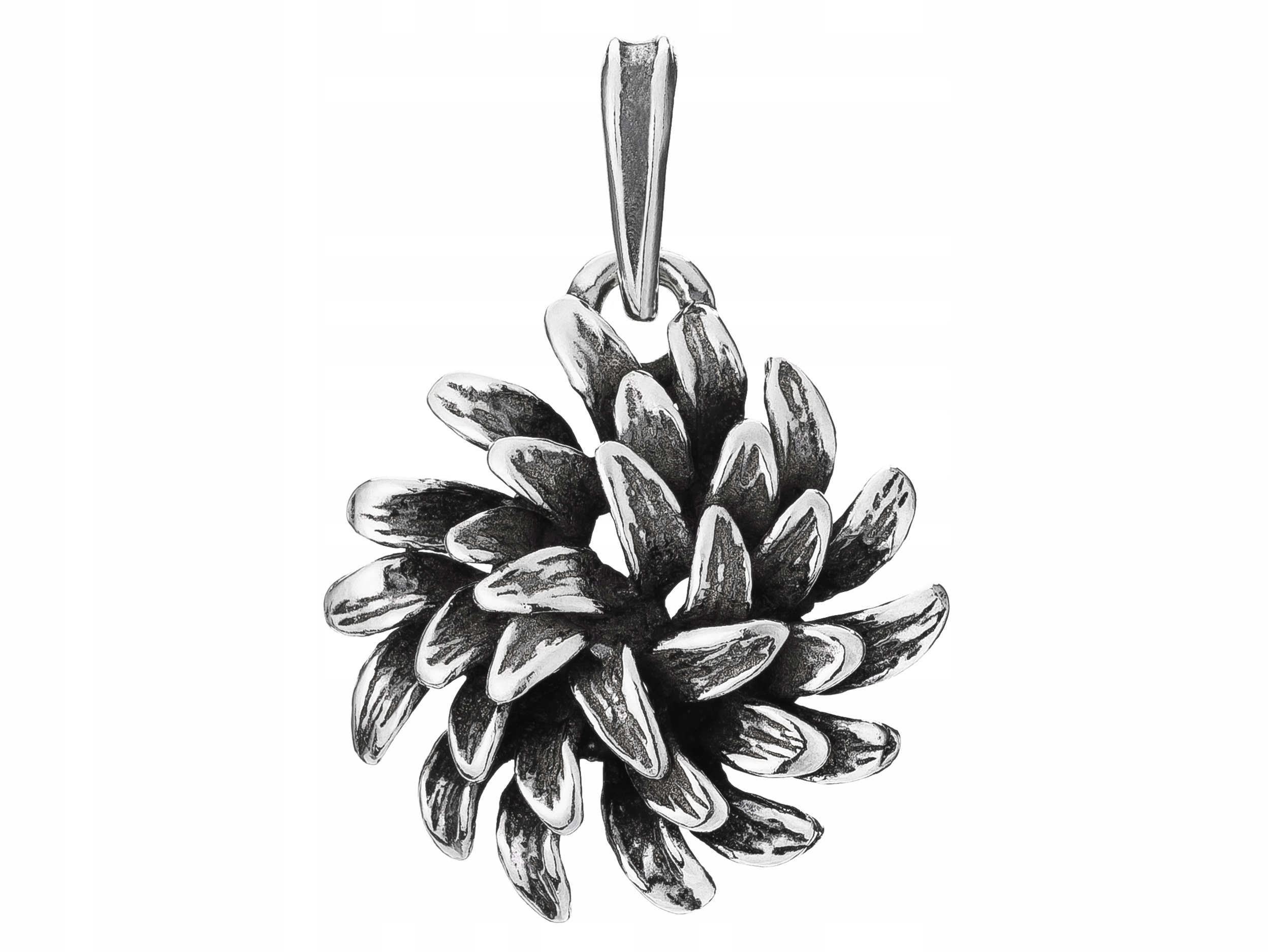 Stříbrný Přívěsek Květ Rozeta Oxidovaný Přívěsek Dámská Rozeta Květina