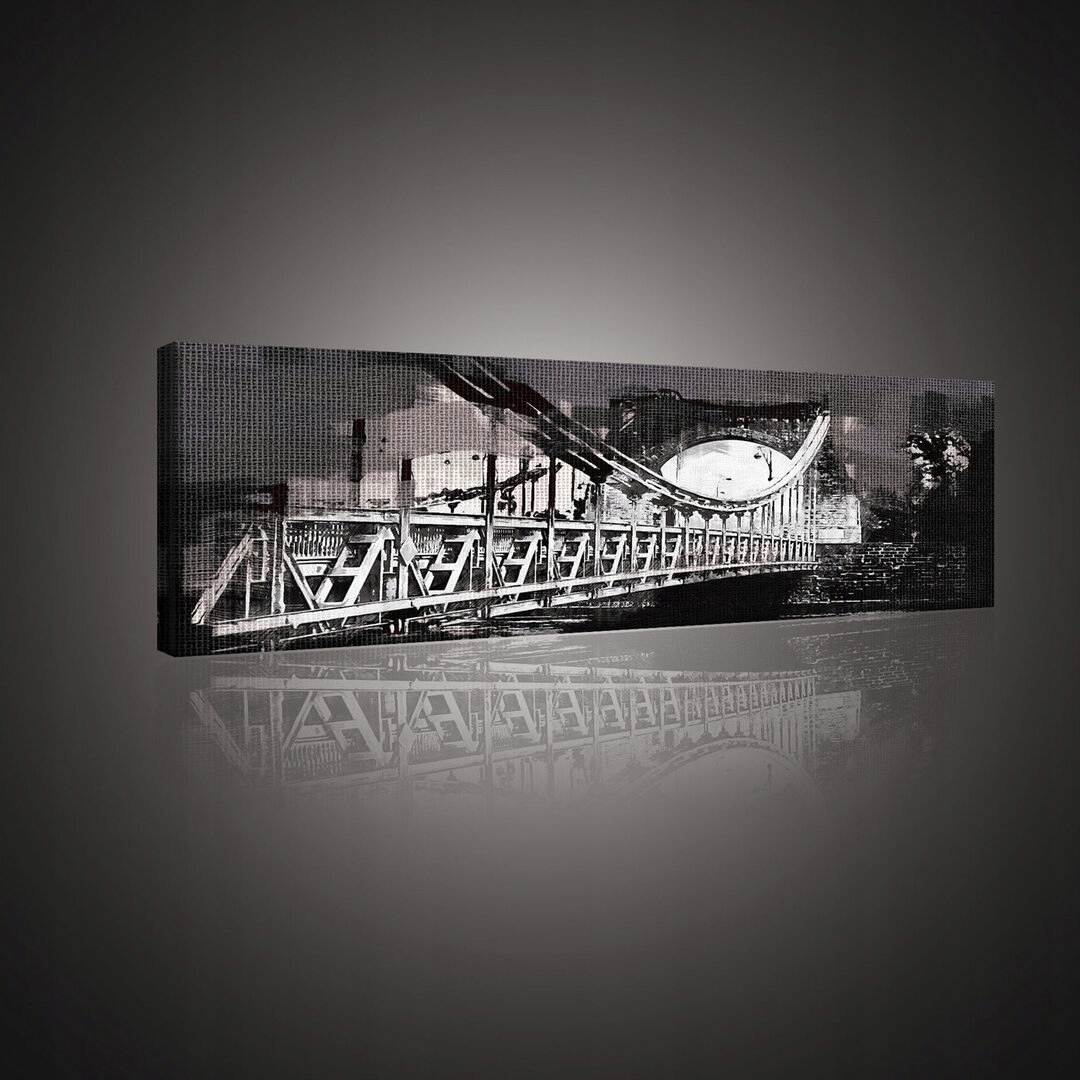 Obraz 145x45 Ocelové spojení – Fotorealismus ve skandinávské ložnici