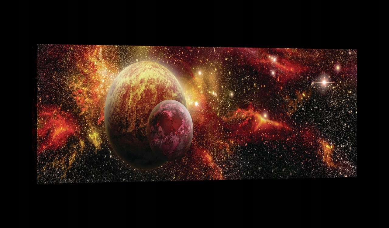 Obraz 145x45 Vesmír planety hvězdy mlhovina galaxie