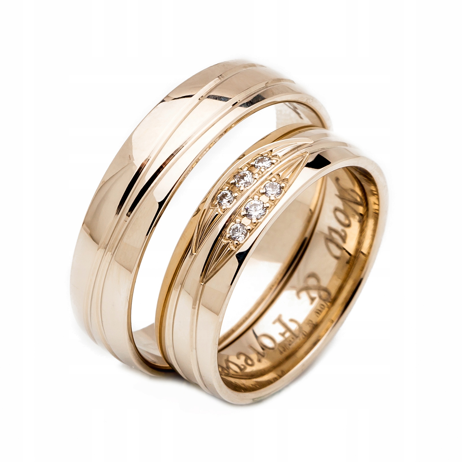 Zlaté Snubní Prsteny Zirkony 585 Bílé, Žluté, Růžové