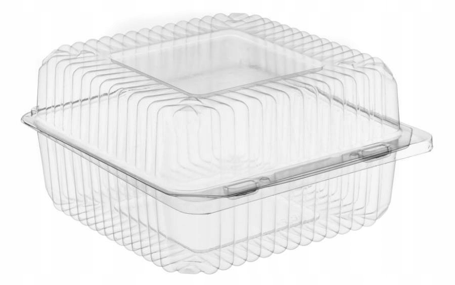 POJEMNIKI PLASTIKOWE NA CIASTO TORT SAŁATKI ALI25 50SZT. KWADRATOWE
