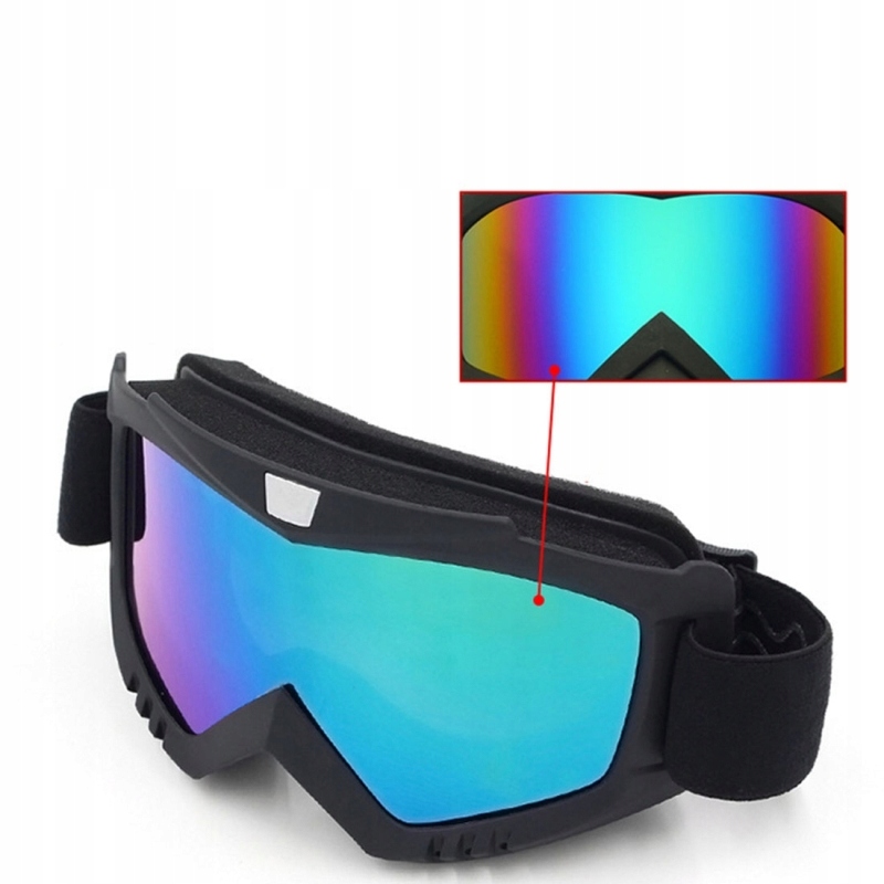GOGLE Z MASKĄ SNOWBOARD NARTY ZIMA OKULARY MOTOR Typ cross/enduro