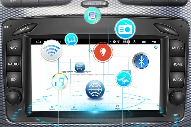 RADIO 2 DIN 2 GB MERCEDES W203 W209 W210 CLK E C SLK M ML G VITO Model M34U