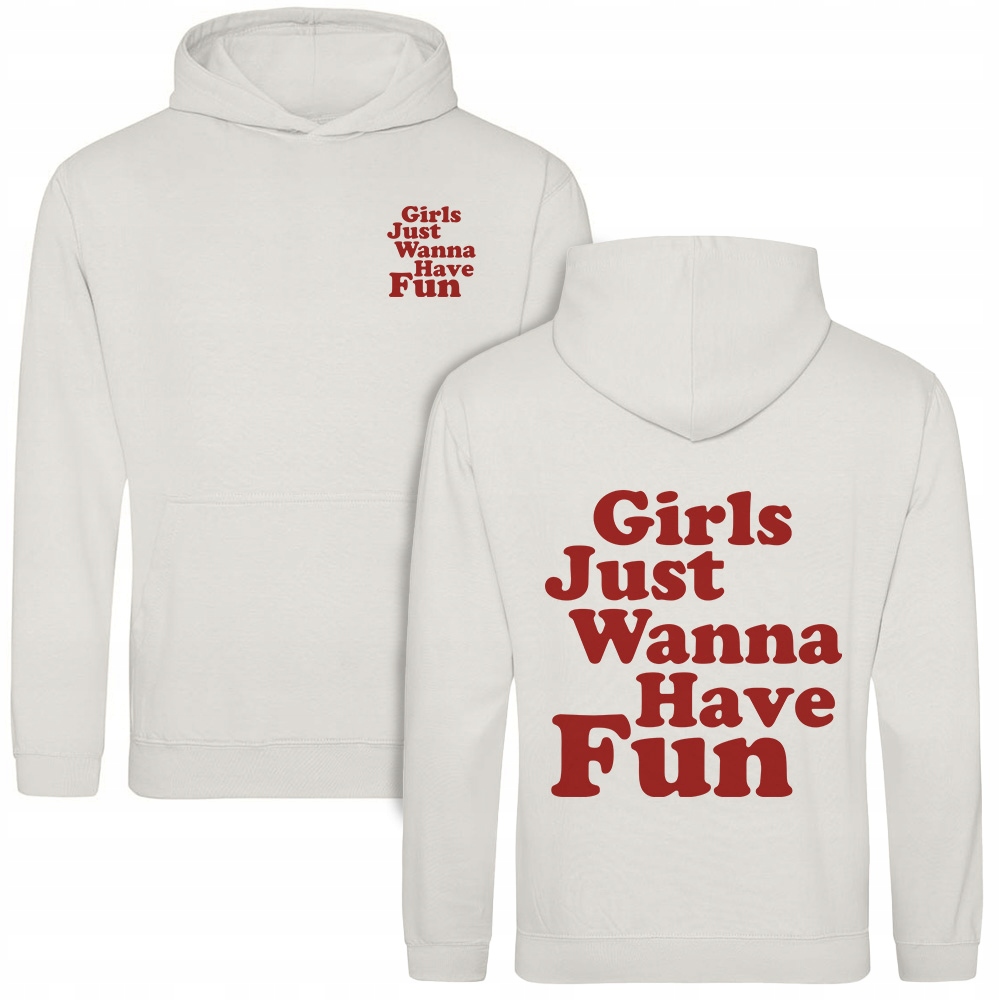 Mikina Vanilla Milkshake Girls Just Wanna Have Fun Potisk Přední strana Zadní část M