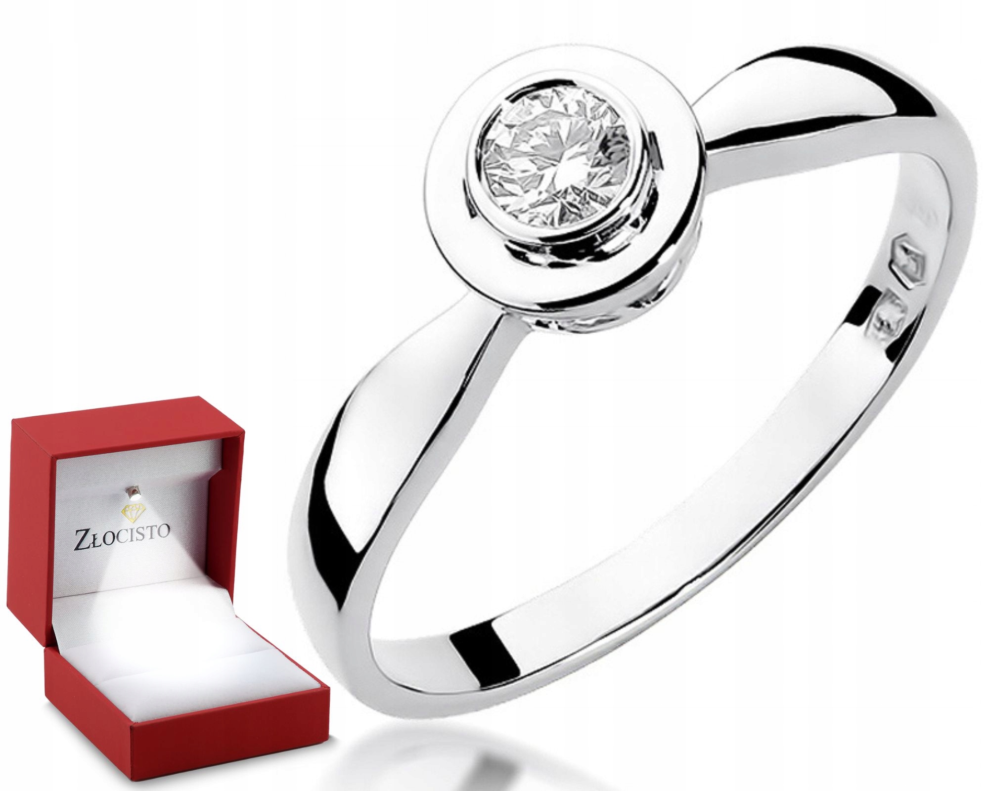 Prstýnek Briliant 0,15 Ct Bílé Zlato 585 Obchod