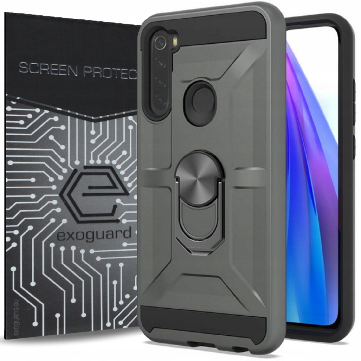 

Case Obudowa Pancerne Etui+szkło do Xiaomi Redmi 8
