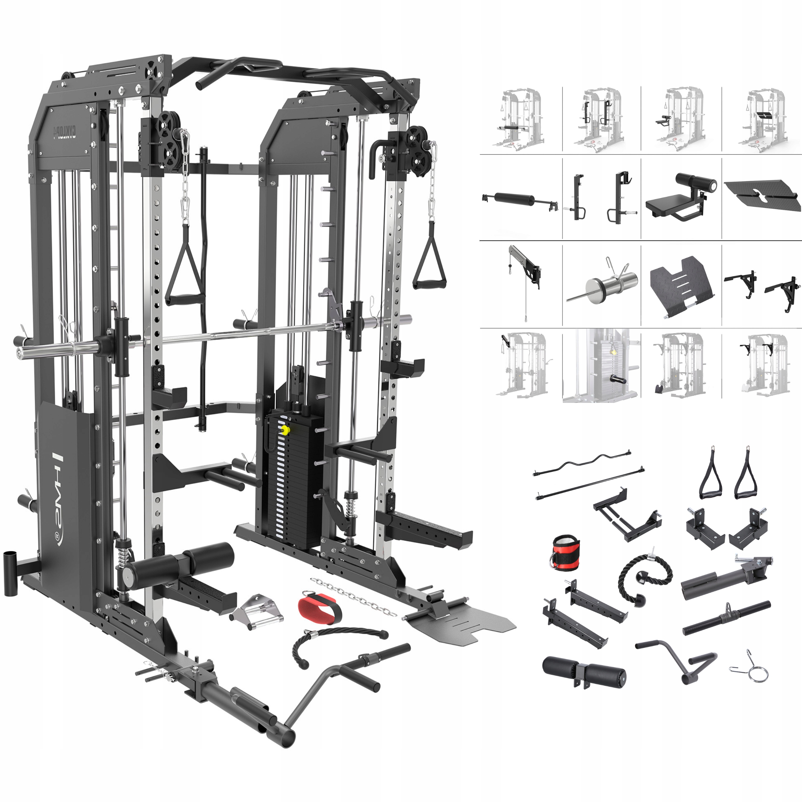 Atlas do ćwiczeń suwnica Smitha Semi Commercial stos 240kg profesjonalny