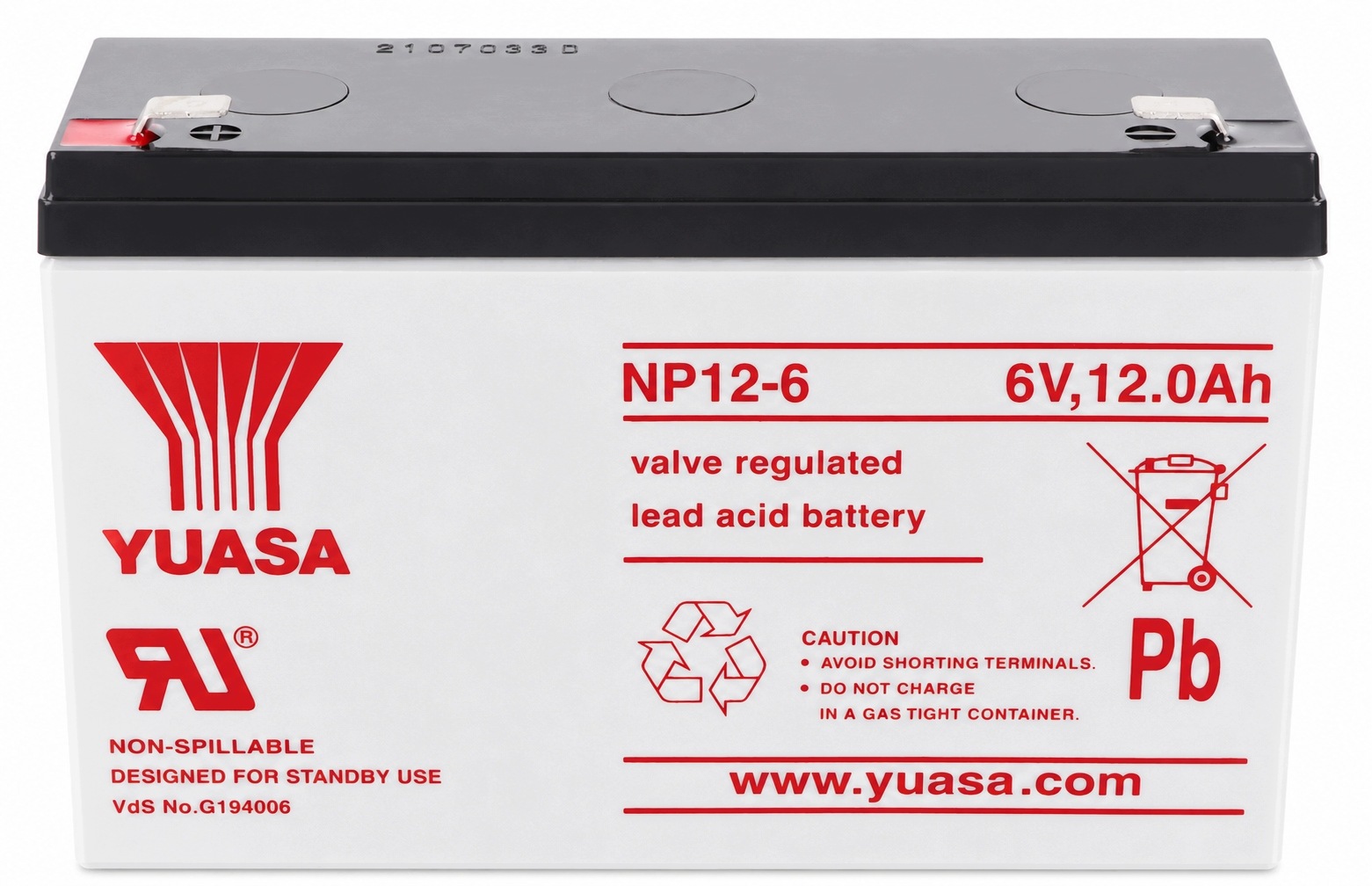 Akumulator Bateria Agm Yuasa NP12-6 NP12 6V 12Ah Vds Do Zasilaczy Ups Apc
