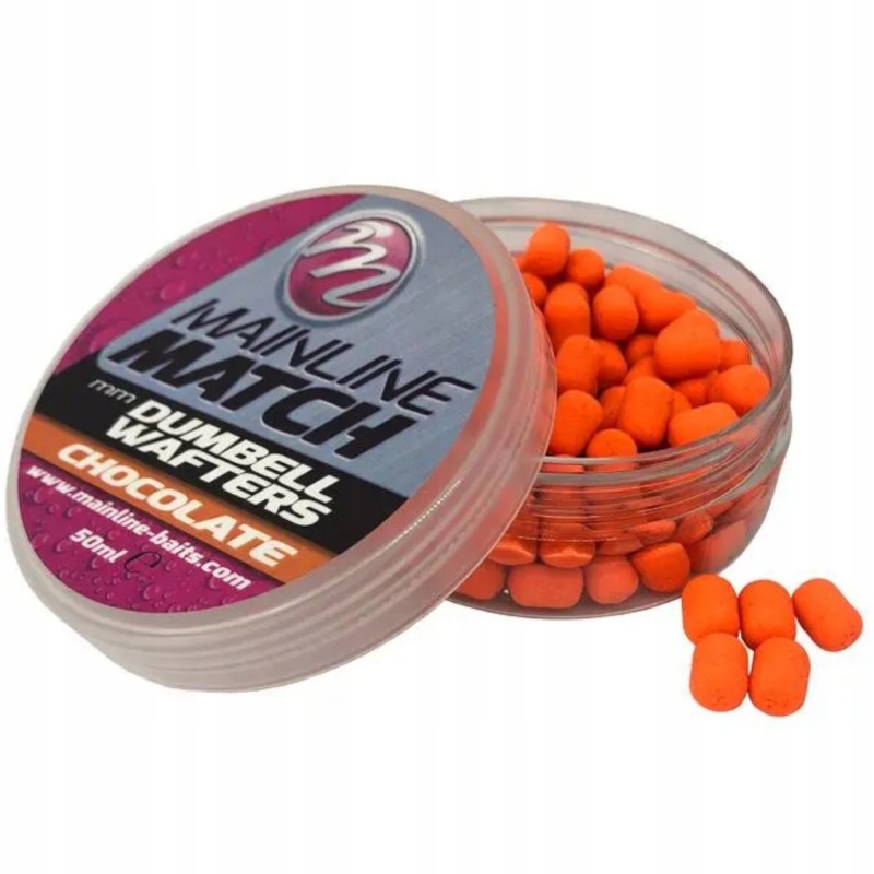 Przynęta Mainline Match Dumbell Wafters 6mm Orange Chocolate