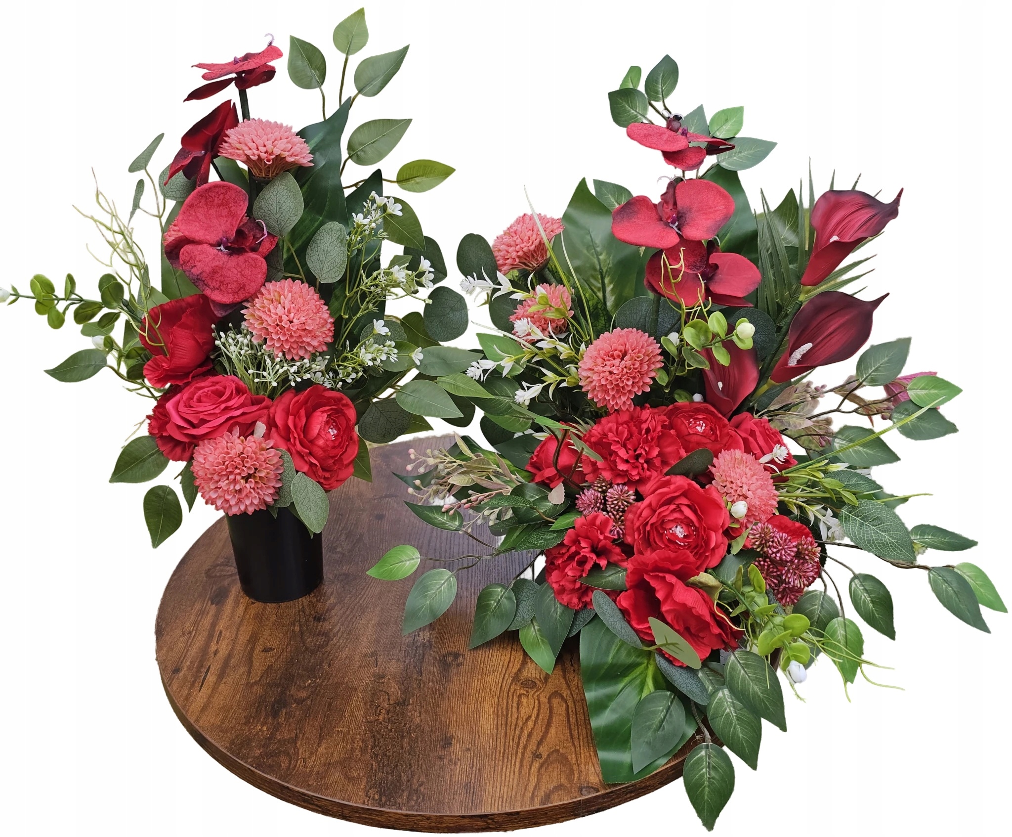 Komplet XXL Zväzok Kytica Dekorácia Na Hrob Kvety Umelé Orchidea Premium