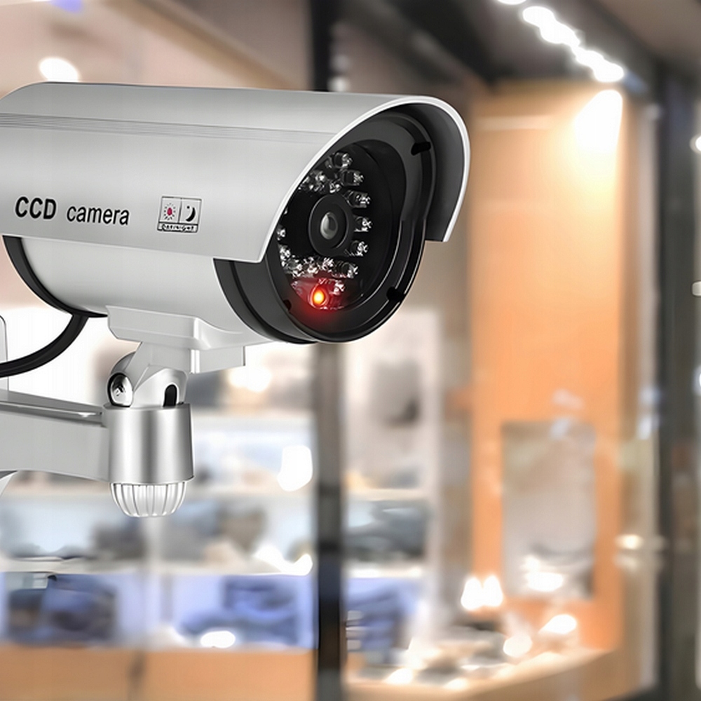 ATRAPA KAMERY IR LED MONITORING KAMERA ZEWNĘTRZNA ŚCIENNA Z DIODĄ MIGAJĄCA Stan opakowania oryginalne