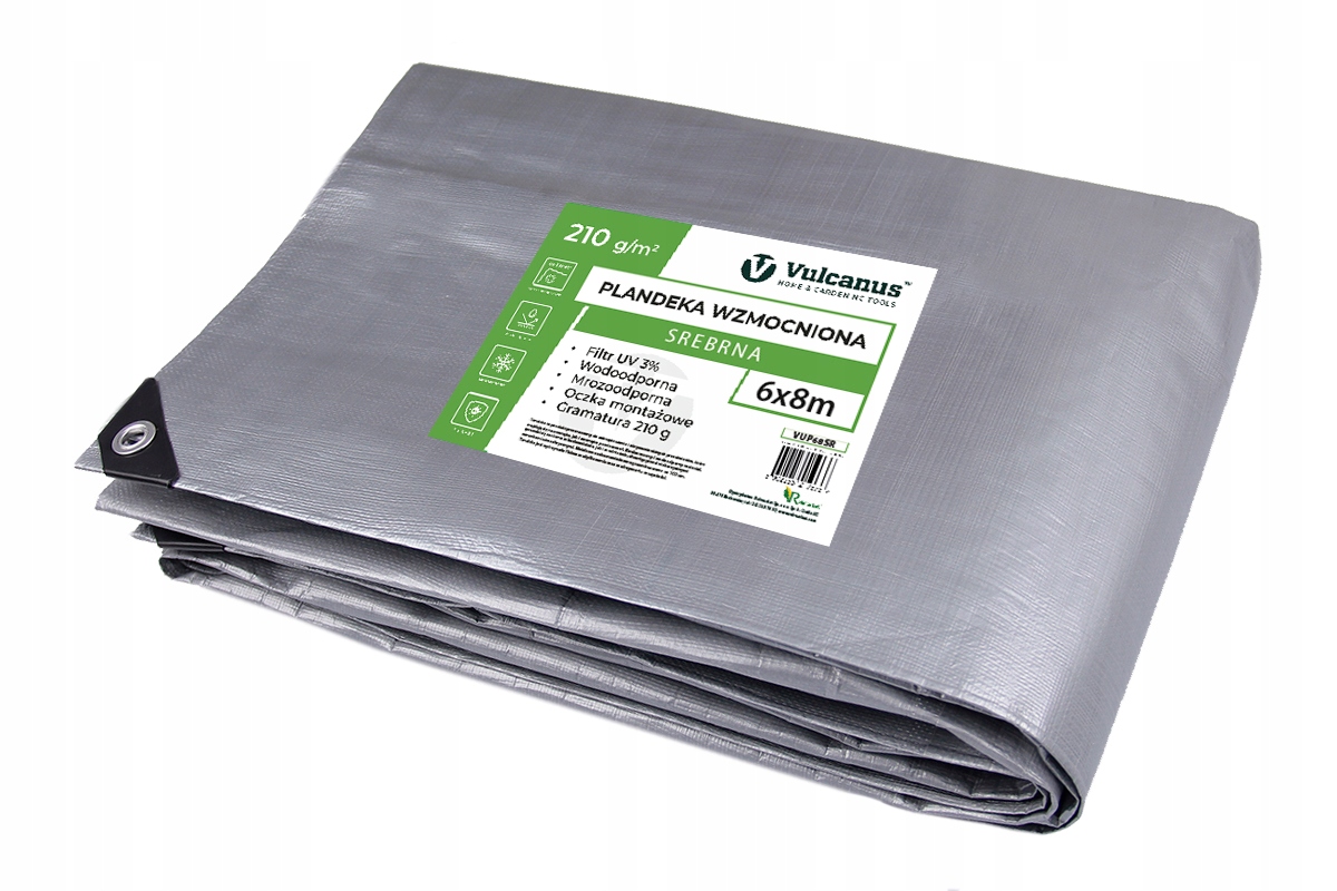 

Plandeka 8x6 Płachta 3x Gruba 210g Mrozoodporna Uv