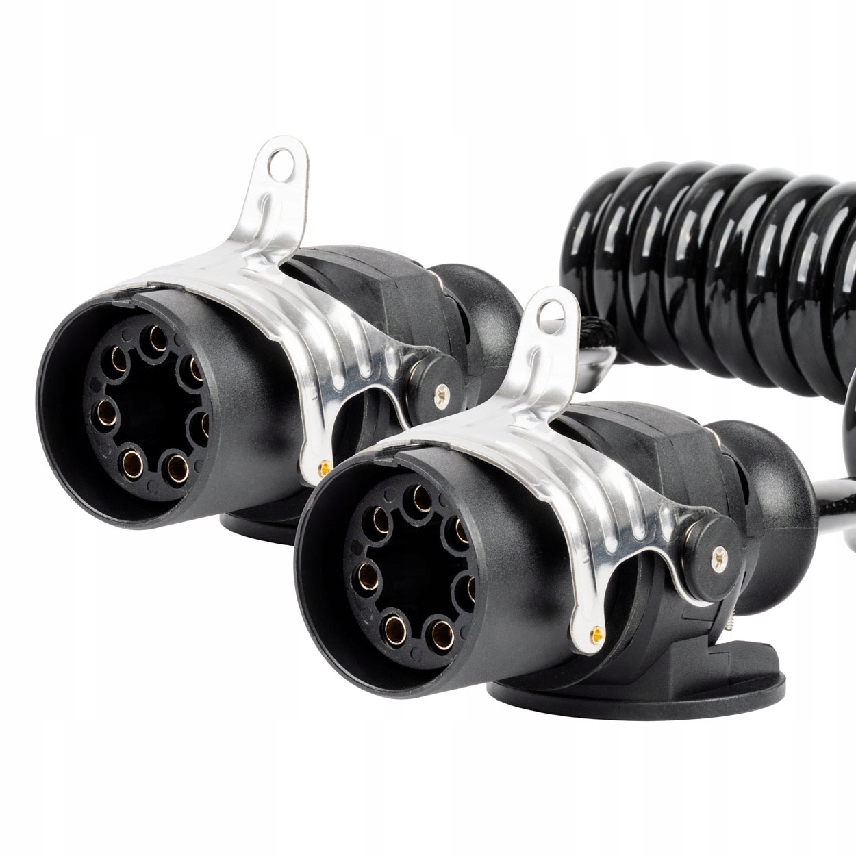 Spirálový kabel návěsu Tir 2x 7 Pin typ Ebs 5 m 24V AMIO-04383