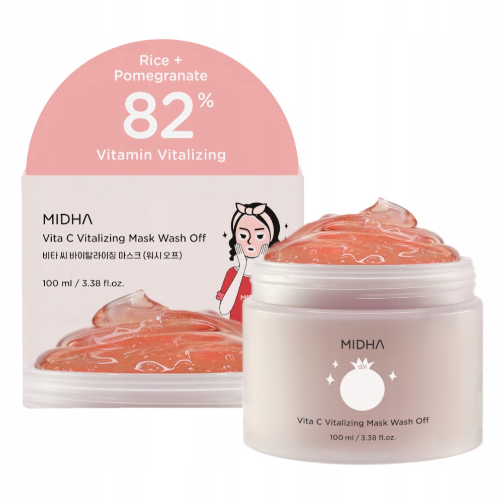Midha Vita C Vitalizing Mask wash-off maska s vitamínem C a rýží 100 ml Korea
