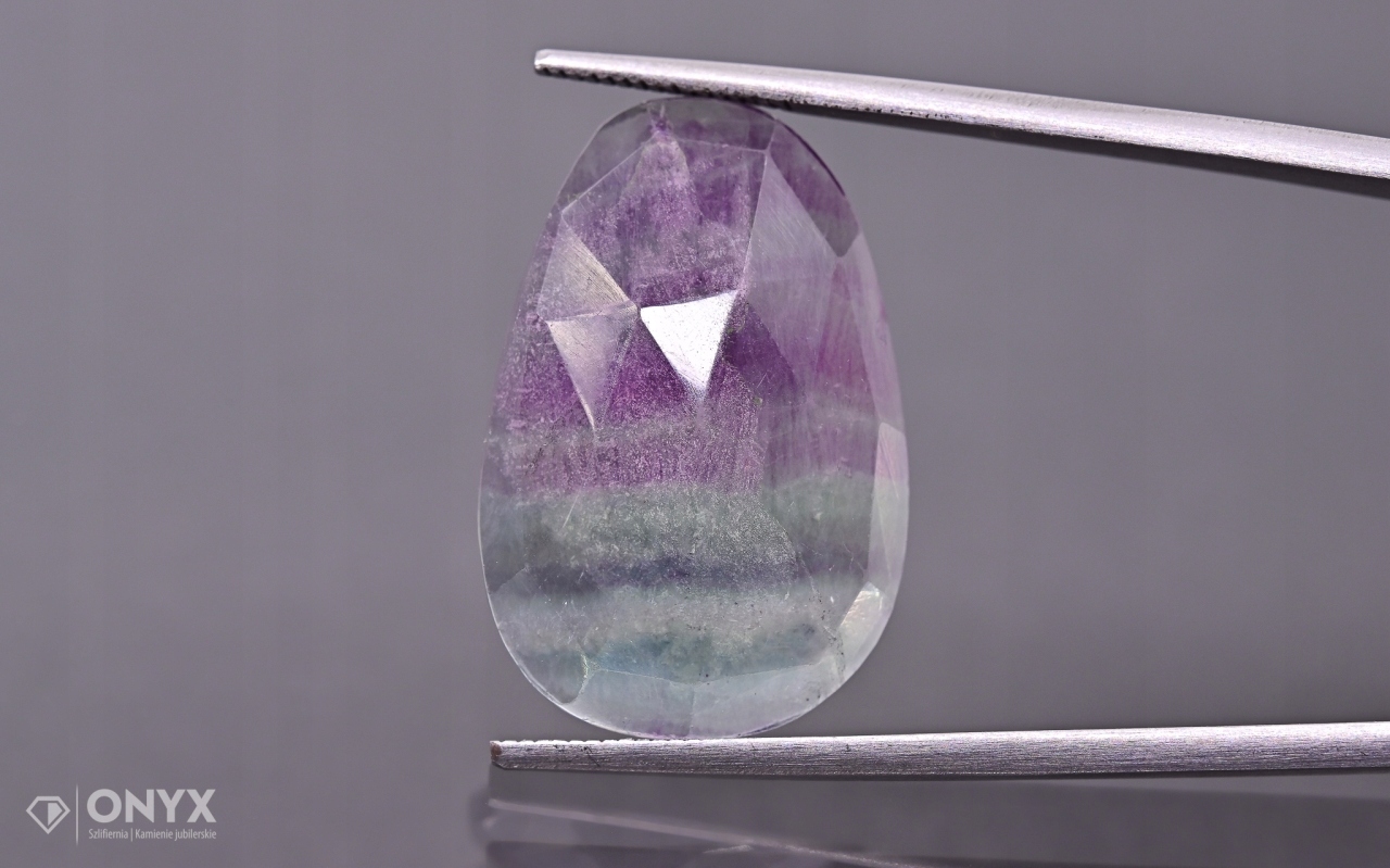 Fluorit fazetovaná nepravidelná růžice 24x16 mm