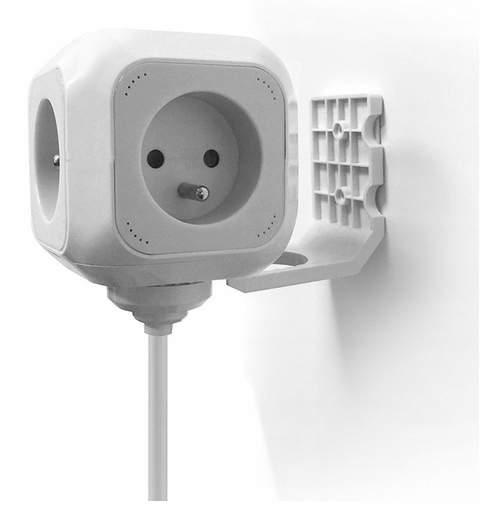 PRZEDŁUŻACZ KOSTKA CUBE ŁADOWARKA 2 x USB NA BIURKO 4 GNIAZDA KABEL 1,4 M Maksymalne obciążenie 3500 W