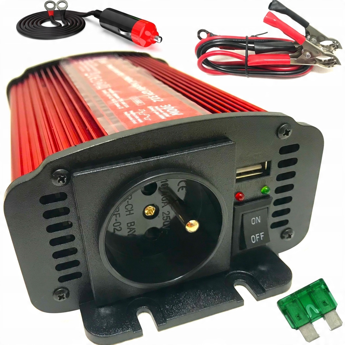 

Przetwornica napięcia samochodowa 12V 230V 300W