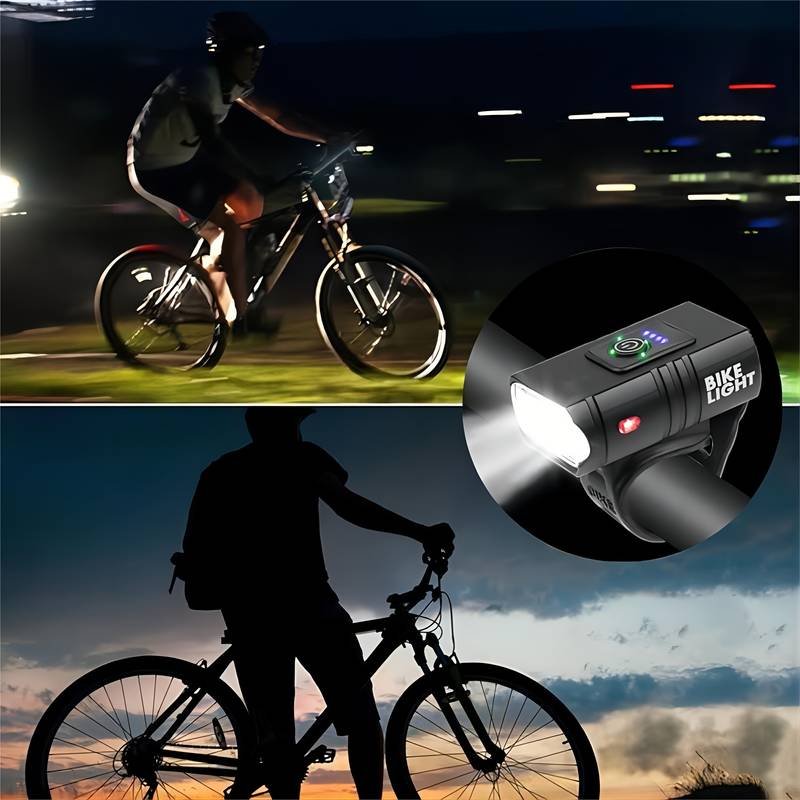 MOCNA Lampka Rowerowa PRZÓD LED na kierownicę 1200lm WODOODPORNA AKUMULATOR Rodzaj przednie