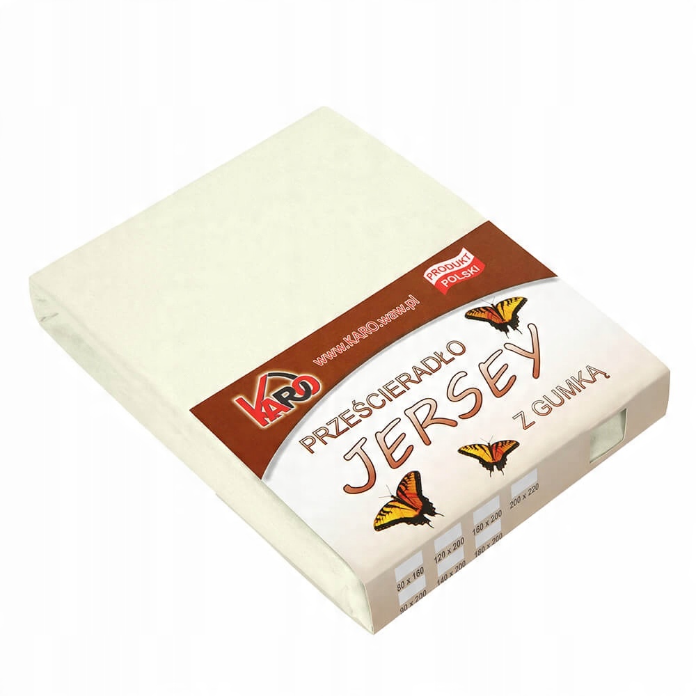 

Prześcieradło jersey z gumką 140x200 ekri