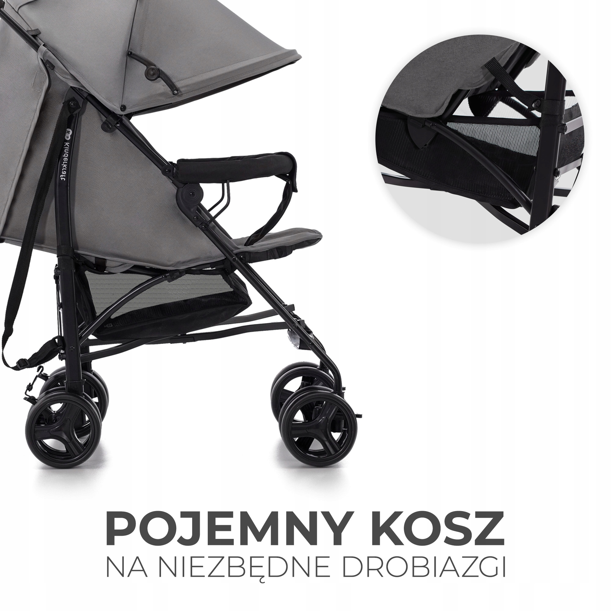 Wózek spacerówka parasolka lekki TIK Kinderkraft Stelaż Metalowy