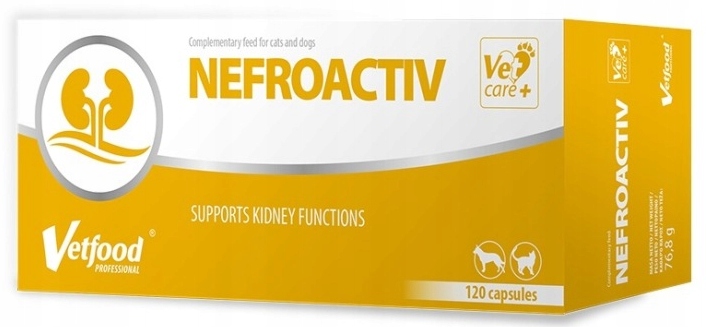Vetfood NefroActiv wspiera funkcje nerek 120 kapsułek