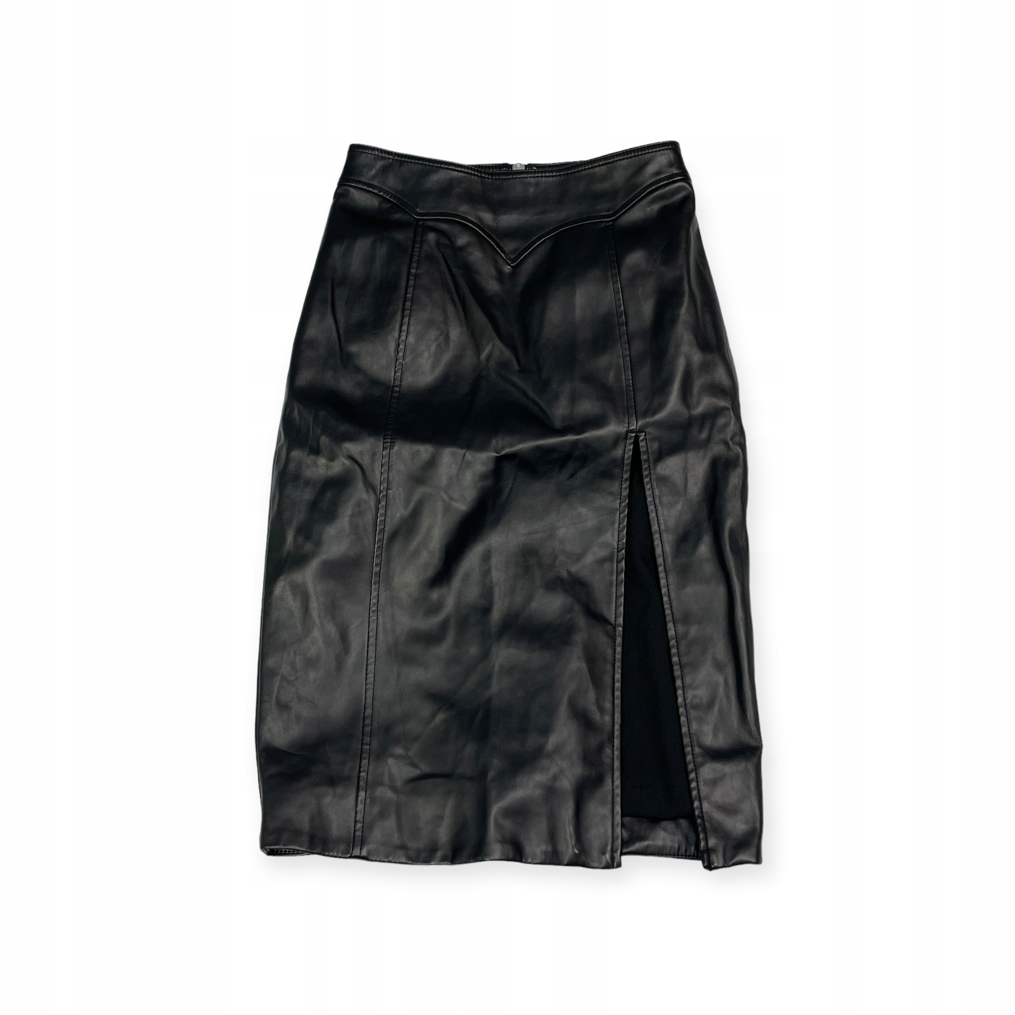 Dámská černá kožená Sukně Nasty Gal Xxs