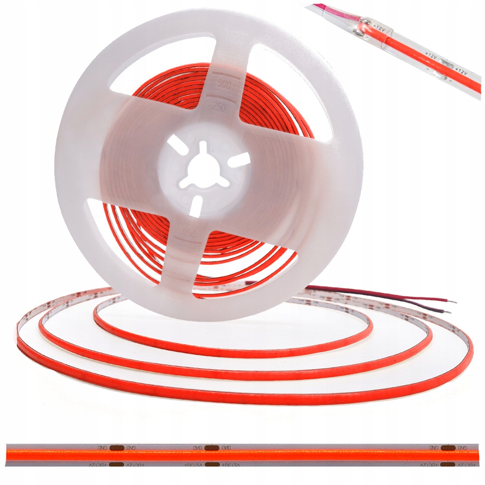 

Taśma Led Neon Cob 12V Czerwona 5m Homogeniczna