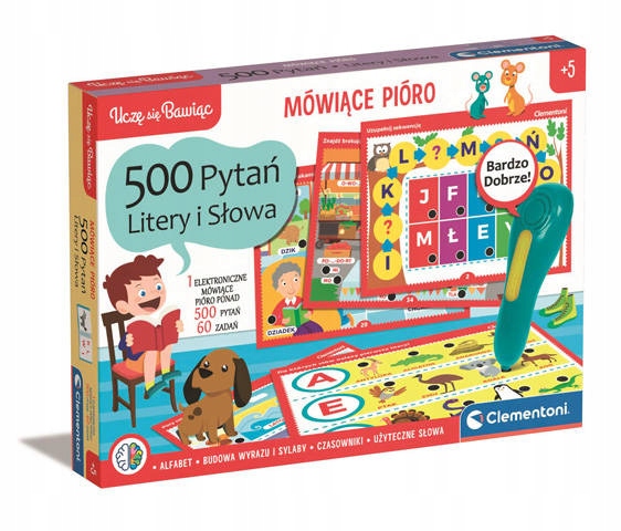 Mówiące pióro 500 pytań Litery i słowa CLE 50780 Rodzaj łamigłówki