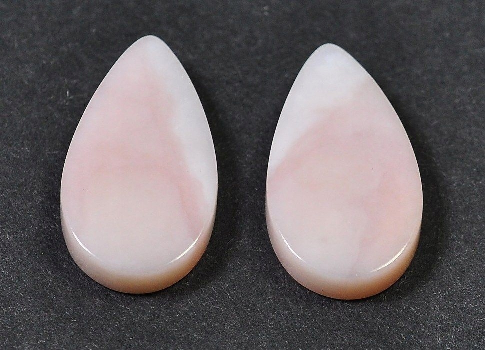 Opal růžový Para dlaždice slza 17,5x10 mm