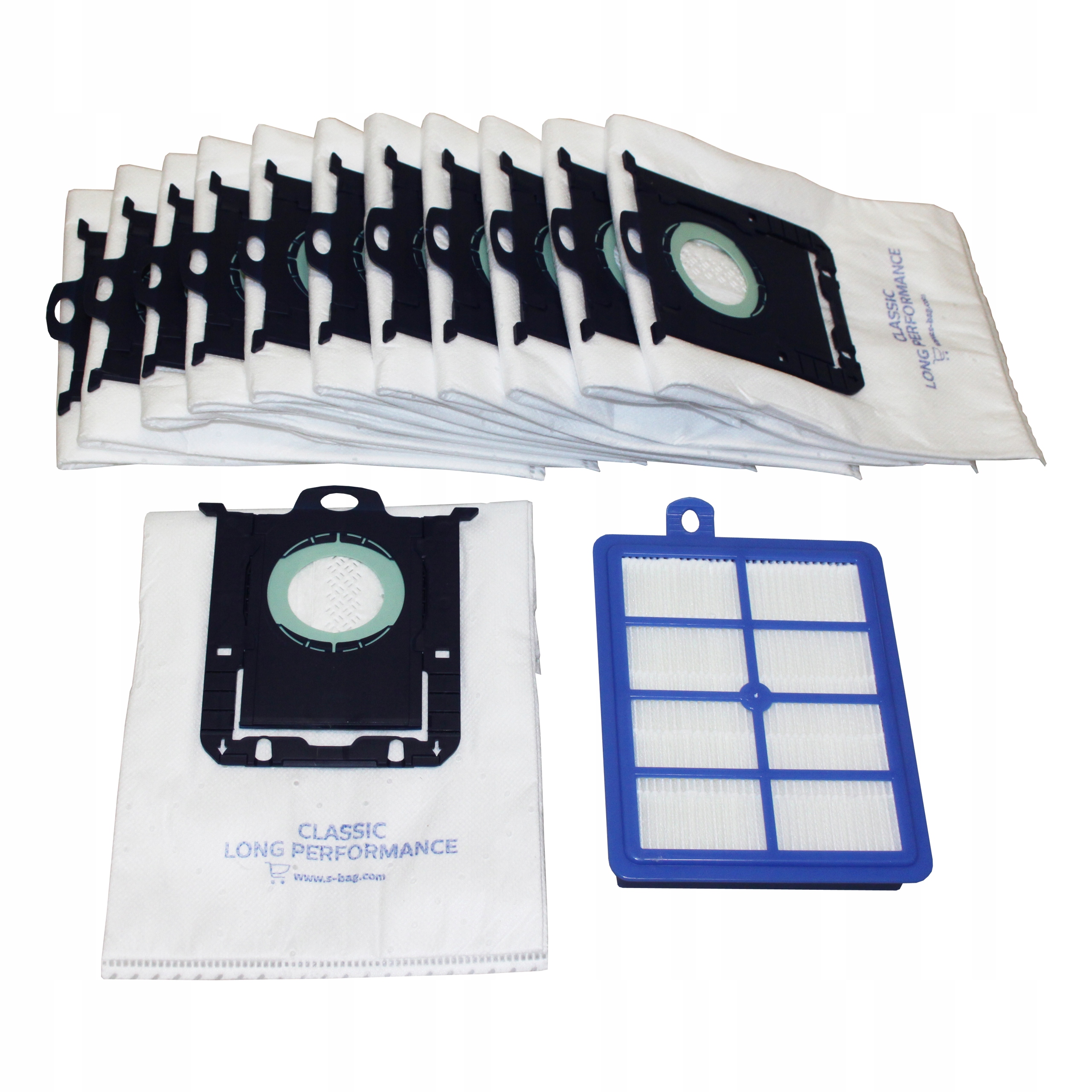 12x Worki Electrolux S-BAG Long Performance +FILTR Typ worka syntetyczny