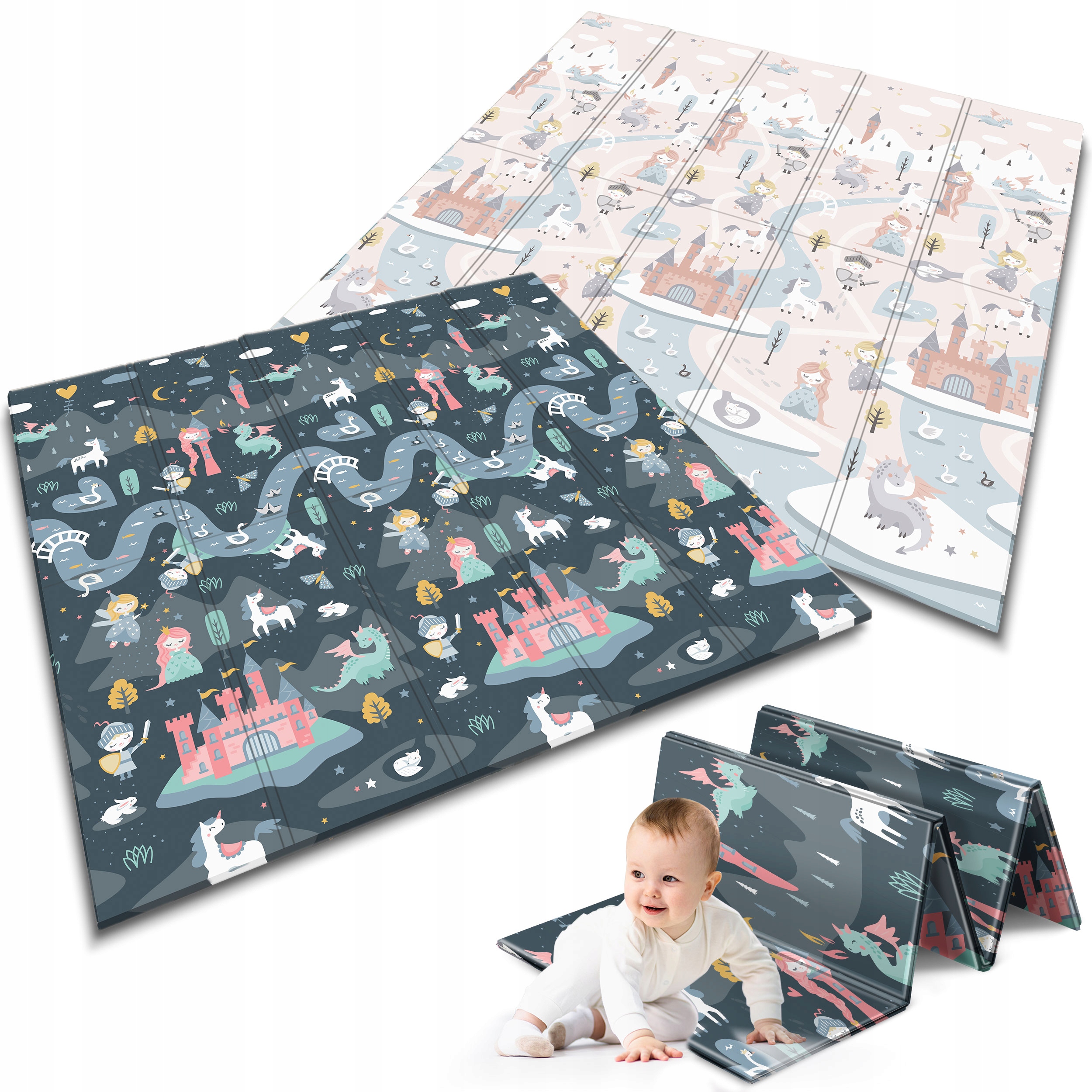 

Mata Piankowa Edukacyjna Składana 180x200 Dywan